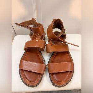 Tommy Hilfiger Tan Leather Sandals
